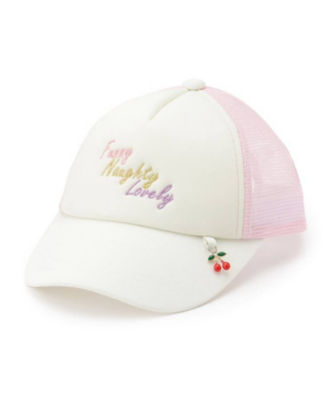 ＜SHOO･LA･RUE (Baby&Kids)＞チェリーチャーム付きメッシュＣＡＰ（２００２１４４７３７）