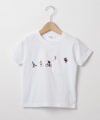 ＜DESSIN(Baby&Kids)＞◆【ファミリーリンク】ピープル刺繍Ｔシャツ（２００２１４４８３２）