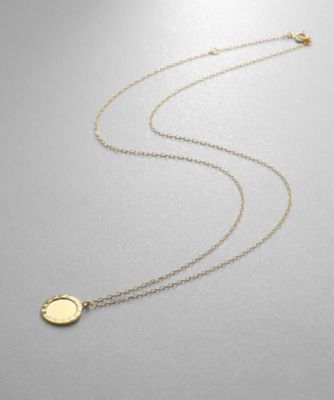 ＜COCOSHNIK (Women)＞Ｋ１０コインモチーフ　フラップカット　ネックレス（２００２１４６６３９）