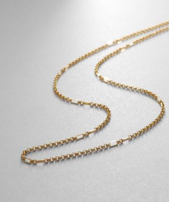 ＜COCOSHNIK (Women)＞Ｋ１８ハーフラウンド　ステーションネックレス（２００２１４６６４３）