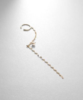 ＜COCOSHNIK (Women)＞Ｋ１０フラワークロスチェーン　ポストイヤーカフ（２００２１４６６６２）