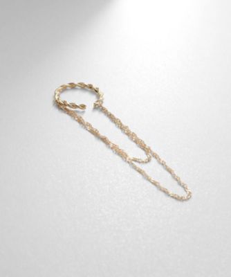 ＜COCOSHNIK (Women)＞Ｋ１０スクリューチェーン　ドレープイヤーカフ（２００２１４６６６６）