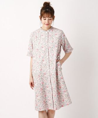 ＜LAURA ASHLEY＞ロウェナ柄　ガーゼルームドレス（２００２１４８０３７）