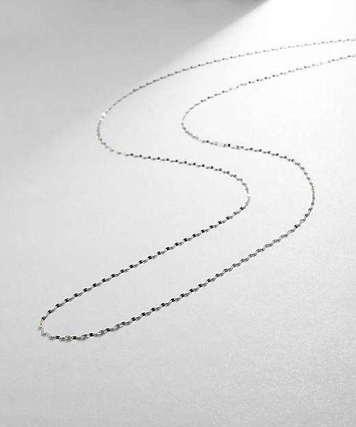 プラチナ フラワークロスチェーン ロングネックレス(90cm プラチナ フラワークロスチェーン ロングネックレス(90cm