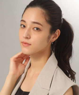 プラチナ カットビーズチェーン フープピアスS