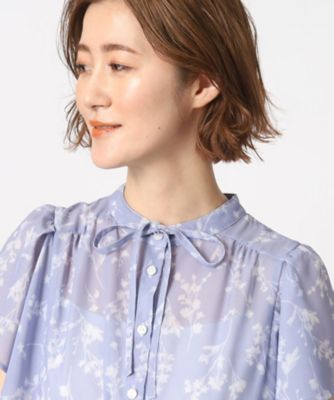 大人の花柄ジョーゼットプリントワンピ（2002168924