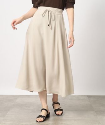 お仕事にもおでかけにも】リボンベルト付きフレアスカート  