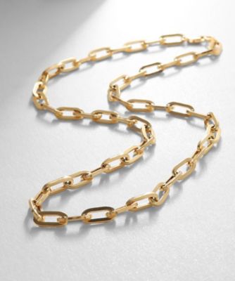 ＜COCOSHNIK (Women)＞Ｋ１８中空プリムケーブル　ネックレス（３Ｌ）（２００２１６９２６５）