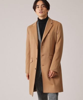 新品定価11万円Takeo Kikuchi カシミヤウールコート ネイビー