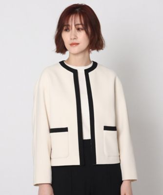 セットアップ可】バイカラーショートジャケット（2002176129