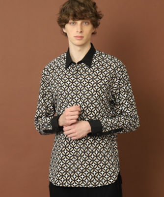 オーバーラップサークル ブラッククレリックシャツ  