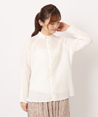 LAURA ASHLEY/ローラ アシュレイ 【ダブルガーゼ/日本製/ワンマイルウエア】ハイネックシャツ(2002181462)