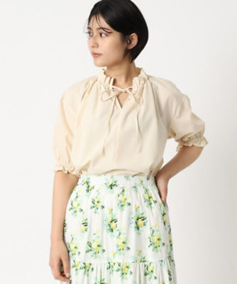 ＜三越伊勢丹/公式＞【SALE】LAURA ASHLEY/ローラ アシュレイ【人気急上昇中／洗える】ボリュームスリーブ ブラウス ベージュ051 トップス【三越伊勢丹/公式】