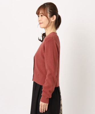LAURA ASHLEY ウールカーディガン S 赤