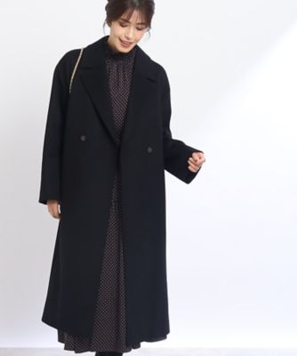 hare 袖ボア ロングコート