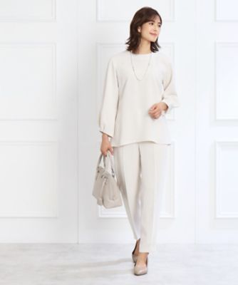 リフレクト【美品】フォーマル 入卒 ママスーツ 洗えるボタンディティールブラウス 春SALE／フォーマル／入卒／ママスーツ／洗える】ボタン