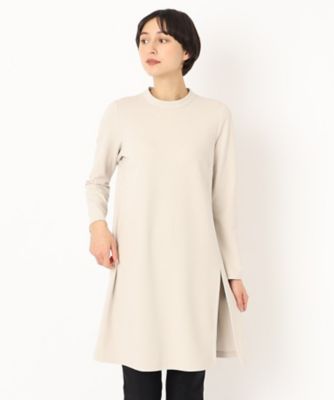 ＜CORDIER (Women)＞スタンドカラー裏起毛ジャージチュニックワンピース【Ｍ～４Ｌサイズ】（２００２１８４９５１）