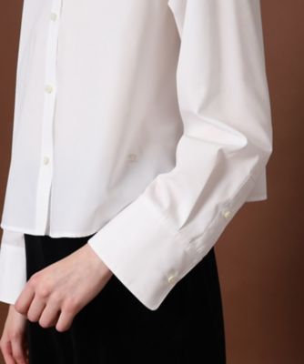 美品DRESSTERIOR 接触冷感 ハイカウントクロップドシャツ 36