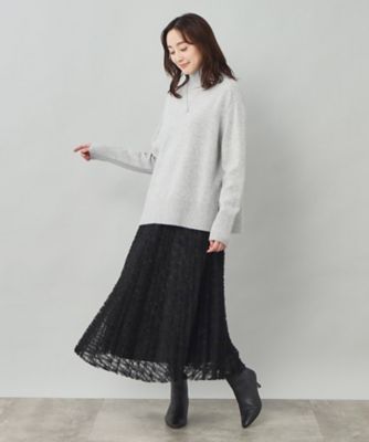 ◆【Ｏｇｇｉ専属モデル　滝沢カレンさん着用】ラムウールカシミヤ　ハイネックニット（２００２１８６４２１）