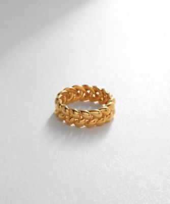 ＜COCOHNIK ONKITSCH (Women)＞シルバー　ニッティングモチーフ　エタニティリングＳ　ＧＰ（２００２１８９４４５）