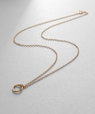 Ｋ１０中空リングモチーフ　ネックレス（２００２１８９８６４）