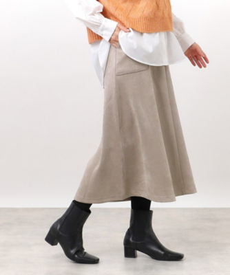 洗える】スエード調フレアスカート（２００２１９１１５９） の通販