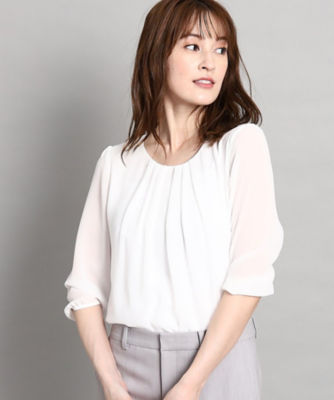洗える／日本製／通勤ブラウス／ジャケットイン】オフィスにおすすめ  