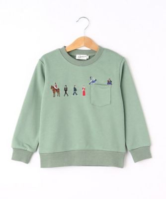 【リンクコーデ】ピープル刺繍スウェット（１００－１４０）（２００２１９５４７２）