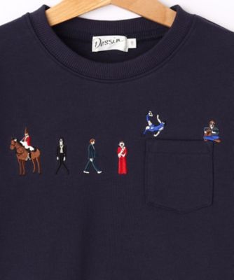 【リンクコーデ】ピープル刺繍スウェット（１００－１４０）（２００２１９５４７２）
