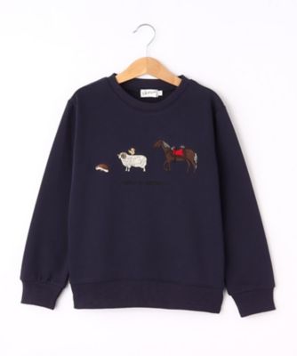 【リンクコーデ】アニマル刺繍スウェット（１００－１４０）（２００２１９５４７３）