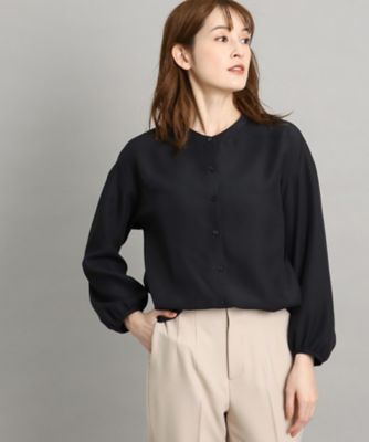 ドロップショルダー／日本製】程よい柔らかさがフェミニンなシャツ  