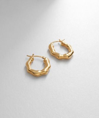 ＜COCOHNIK ONKITSCH (Women)＞シルバー　ニュアンスピアス　オーバルフープ　ＧＰ（２００２１９６４４３）