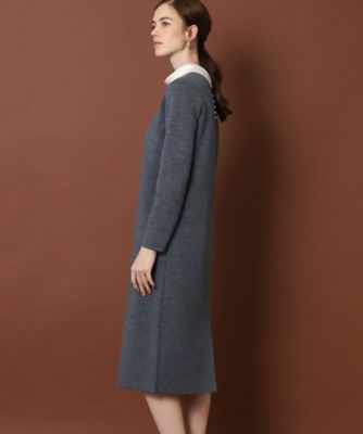 ◆【ＣＬＡＳＳＹ．１１月号掲載】【衿取り外し可】バックフェイクパールニットワンピース（２００２１９７３２６）