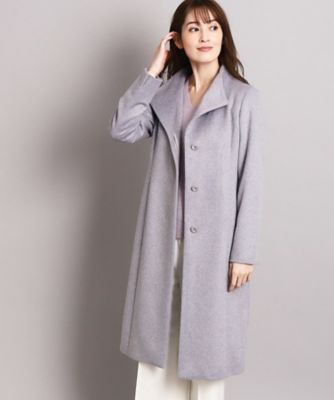 美シルエット　HYKEロングコート　カシミヤ混カシミヤ9％