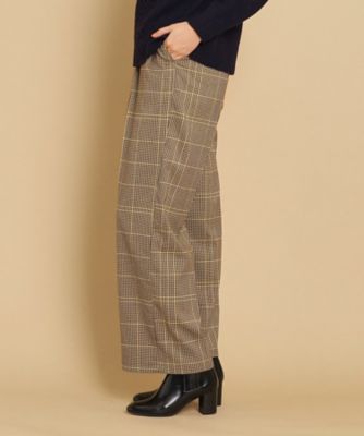 【洗える】チェック柄ワイドパンツ（ＸＳ～Ｌ）（２００２１９９８１３）