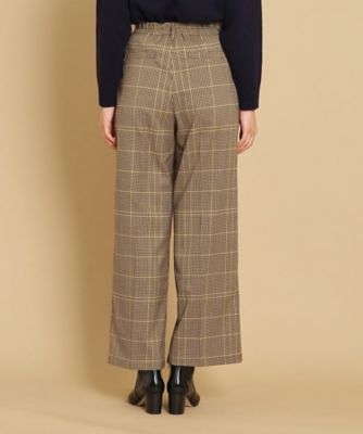 【洗える】チェック柄ワイドパンツ（ＸＳ～Ｌ）（２００２１９９８１３）