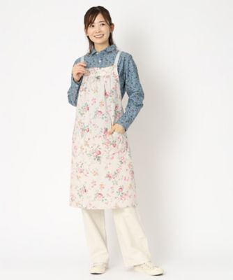 ＜三越伊勢丹/公式＞ LAURA ASHLEY/ローラ アシュレイ マウントニーガーデン柄 エプロン ピンク173 【三越伊勢丹/公式】