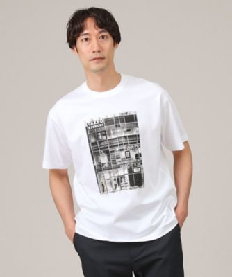 ＜TAKEO KIKUCHI (Men)＞【プリントＴ】アップリケ　フォトプリント　Ｔシャツ（２００２２０２４０５）