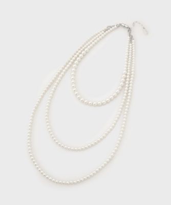 マルチWAY】3点セットパール調ネックレス（2002202472