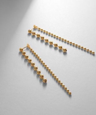 ＜COCOHNIK ONKITSCH (Women)＞シルバー　チェーンピアス　ボール　フロントバック　ＧＰ（２００２２０３３５６）