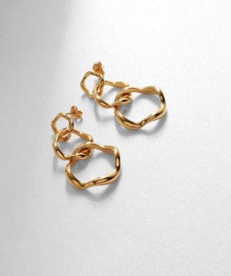 ＜COCOHNIK ONKITSCH (Women)＞シルバー　ニュアンスピアス　トリプルフープ　ＧＰ（２００２２０３３５９）