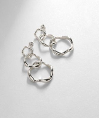 ＜COCOHNIK ONKITSCH (Women)＞シルバー　ニュアンスピアス　トリプルフープ（２００２２０３３６０）