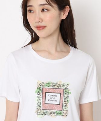艶感コットンスムース　プリントＴシャツ（２００２２０５６４１）
