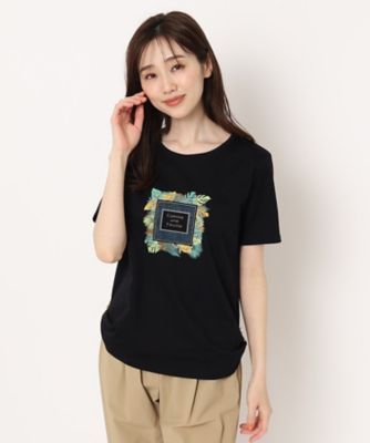 艶感コットンスムース　プリントＴシャツ（２００２２０５６４１）
