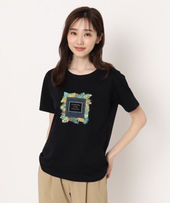艶感コットンスムース　プリントＴシャツ（２００２２０５６４１）