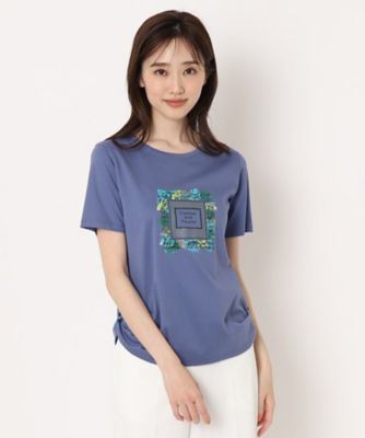 艶感コットンスムース　プリントＴシャツ（２００２２０５６４１）