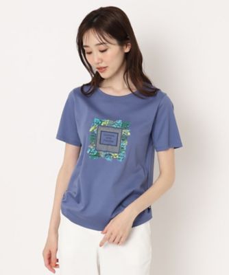 艶感コットンスムース　プリントＴシャツ（２００２２０５６４１）