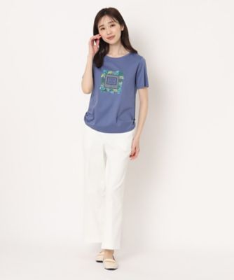 艶感コットンスムース　プリントＴシャツ（２００２２０５６４１）
