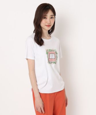 艶感コットンスムース　プリントＴシャツ（２００２２０５６４１）