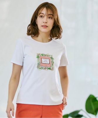 艶感コットンスムース　プリントＴシャツ（２００２２０５６４１）